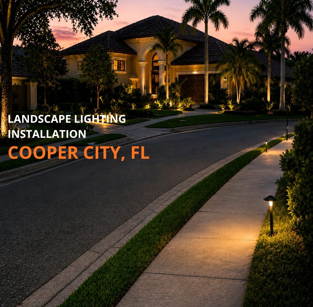 Professional landscape lighting installation in Cooper City FL