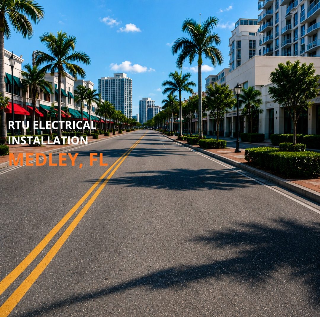 Professional RTU electrical installation for commercial HVAC in Medley FL