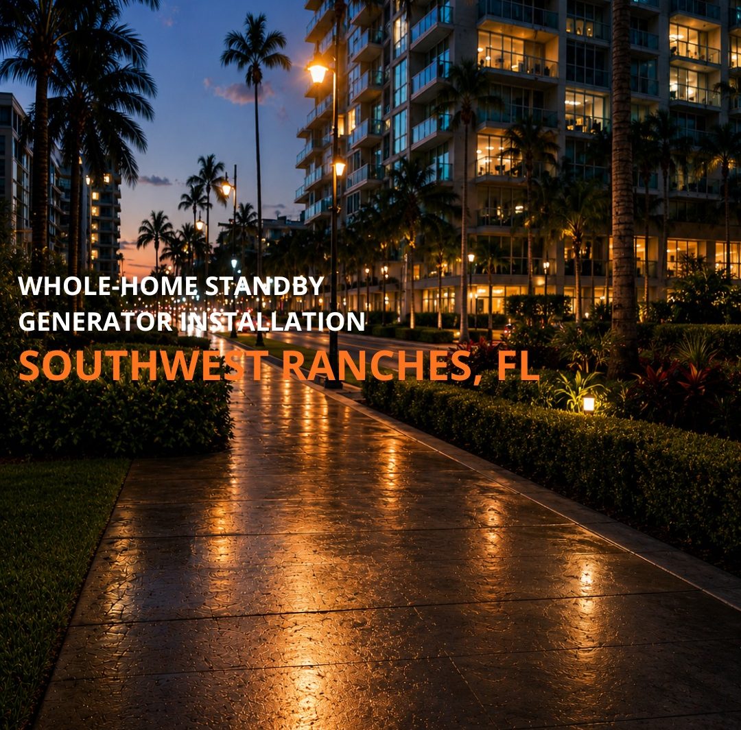 Professional residential generator installation for ranch property in Southwest Ranches FL